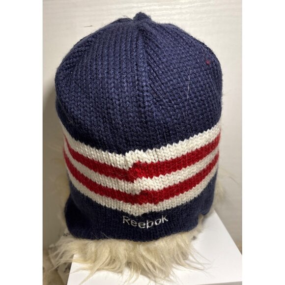 Reebok Montreal Canadiens Hat Toque Fur Trooper Hat Logo Face Off Skate Laces - Picture 5 of 14